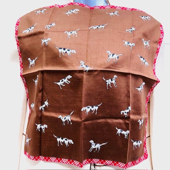 Unused-  DOGS Burberry Men-Women Miniscarf/Handkercotton 19" Dark Brown  Nova(85 - Picture 4 of 9